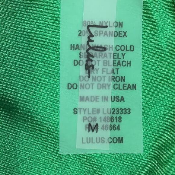 LULU'S SZ M Parker Green High-Waisted Bikini Bottoms NWT B156 - Picture 3 of 6